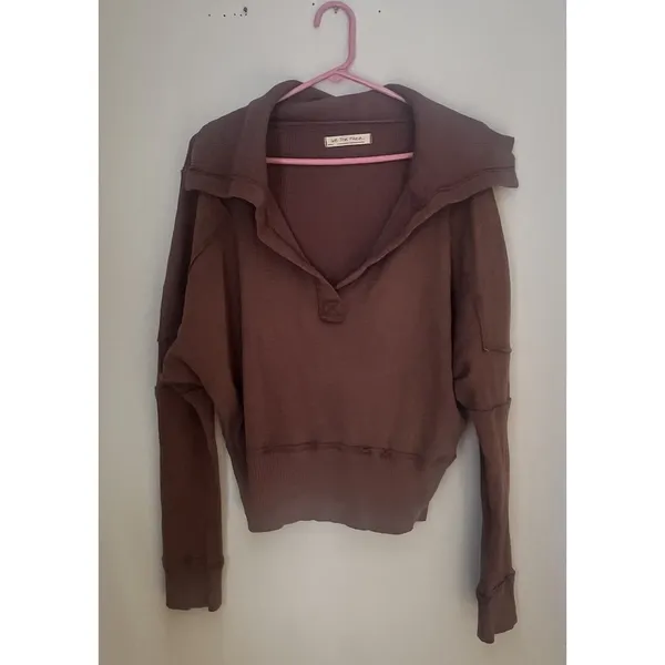 Free People Not So Ordinary Washed Hoodie Pullover Shirt Size S‎ - Image 4