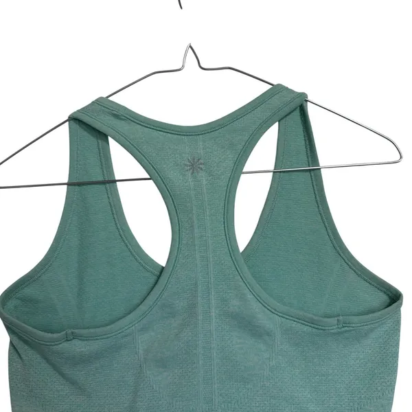 Athleta Womens XS Green‎ Heathered Ruched Seamless Racerback Tank Top 648266 - Image 7