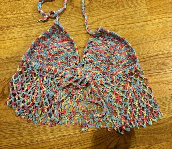 Amazon Multicolor Halter Crochet Top - Image 3