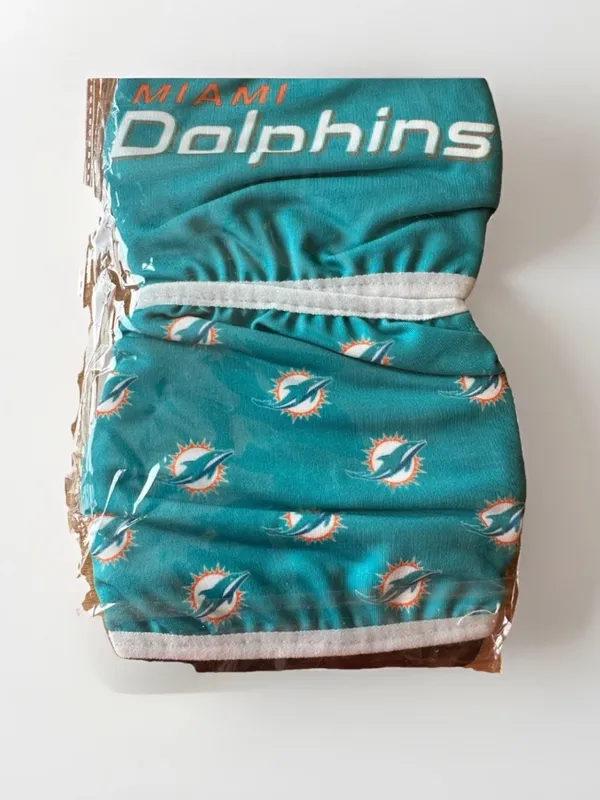 NFL Miami Dolphins Reusable Face Mask Set 3 Pack - Teal Orange White - Image 4