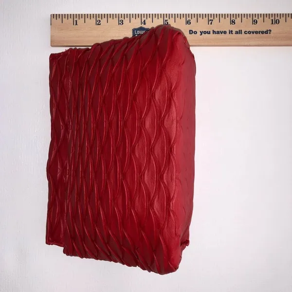 Red Scallop Textured Zippered Cosmetic Makeup Organizer Bag RevitaLash - Image 13