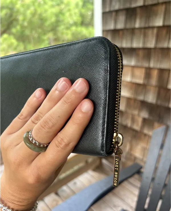 Tory Burch Leather Wallet Black - Image 10