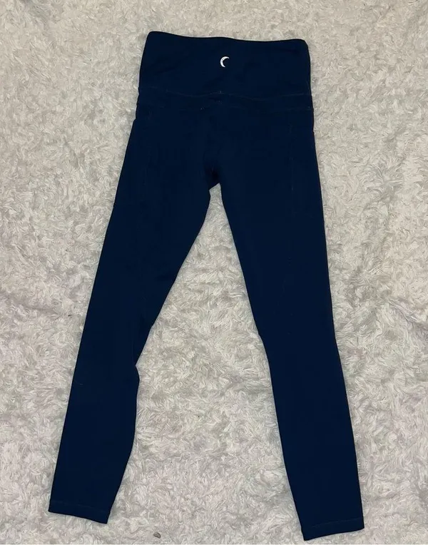 ZYIA Active Leggings Size XS Navy Blue With Pockets - Image 2