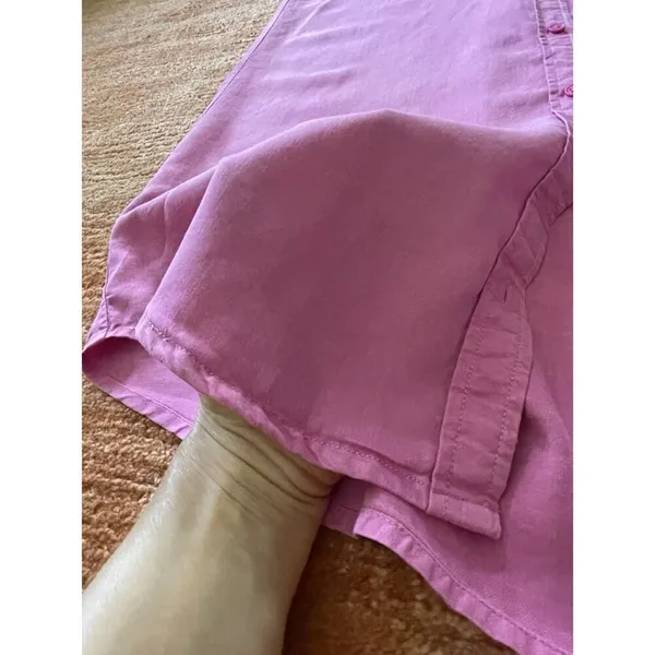 Wonderly Women's Short Cap Sleeve Shirtdress Hamilton Pink Button Down S - Image 6