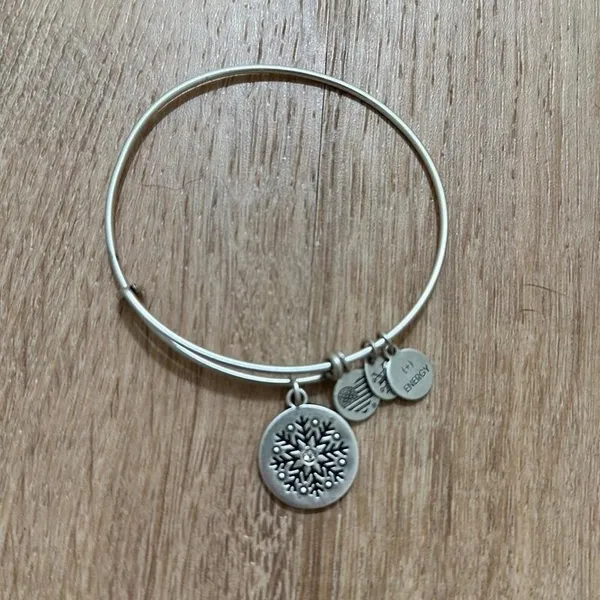 ALEX AND ANI | Bundle‎ of Winter Charm Bracelets Bangle Snowflake Christmas Snow - Image 4