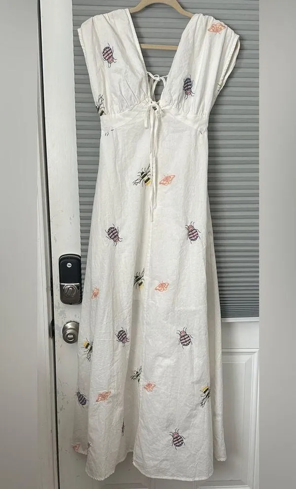 NWT Ciebon Selma Embroidered Plunge Neck Maxi Dress - Image 6