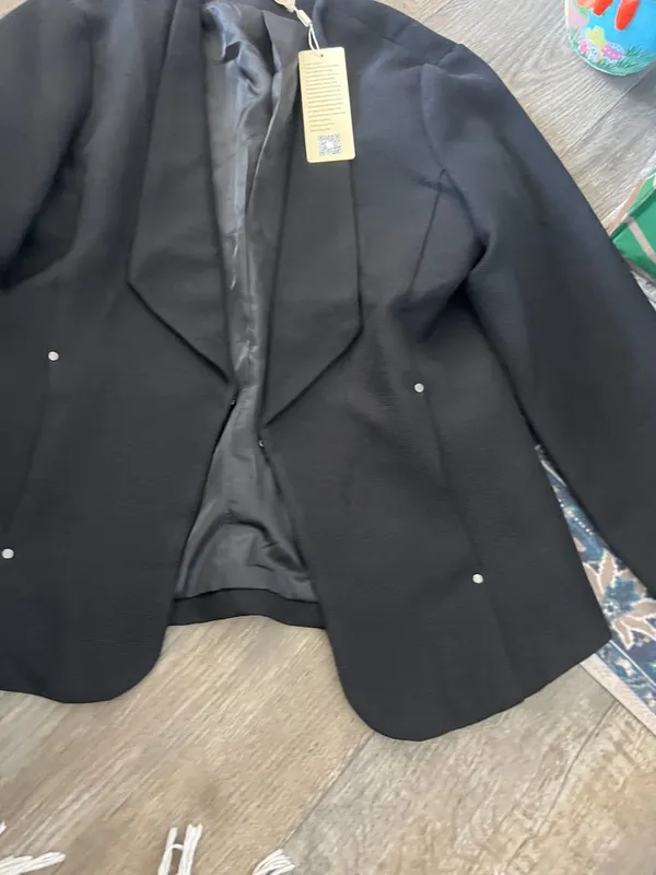 NWT Kate Kasin‎ medium black blazer - Image 4