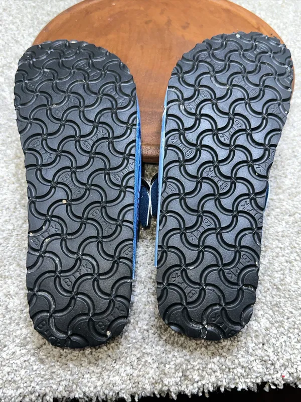Rare Papillio Blue Denim Animal Print Closed Toe Clogs Womens Size 7 - Image 10