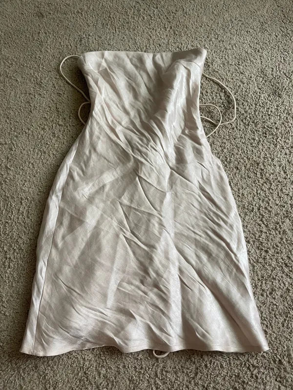 White Fox Boutique Crazy for You Mini Dress Pearl - Image 3