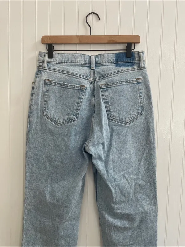 ABERCROMBIE & FITCH 90s Straight Ultra High Rise Crossover Waist Jeans Size 8/29 - Image 7