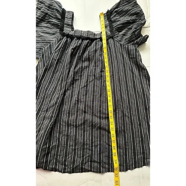 Isabel Maternity Women’s Black Striped Boho Fringed Tunic Top - Image 8