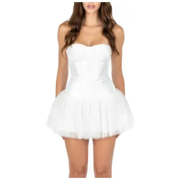 ADEIRLINA Celestial Festival Sleeveless Mini Dress White Small NEW NWT - Image 2