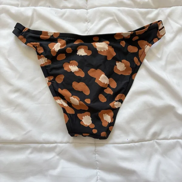 Shade & Shore Bikini Top Bandeau Womens Small Bottoms‎ Cheeky Cheetah Beach - Image 5