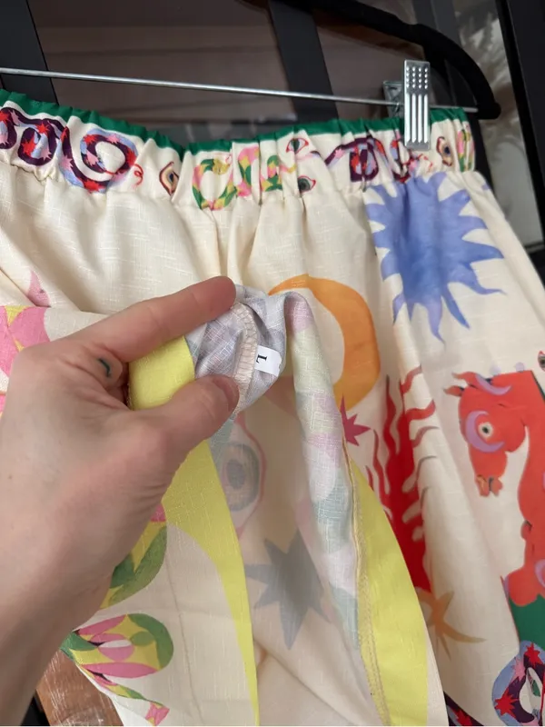 Amazon seeker print shorts high rise colorful horse snake celestial drawstring - Image 2