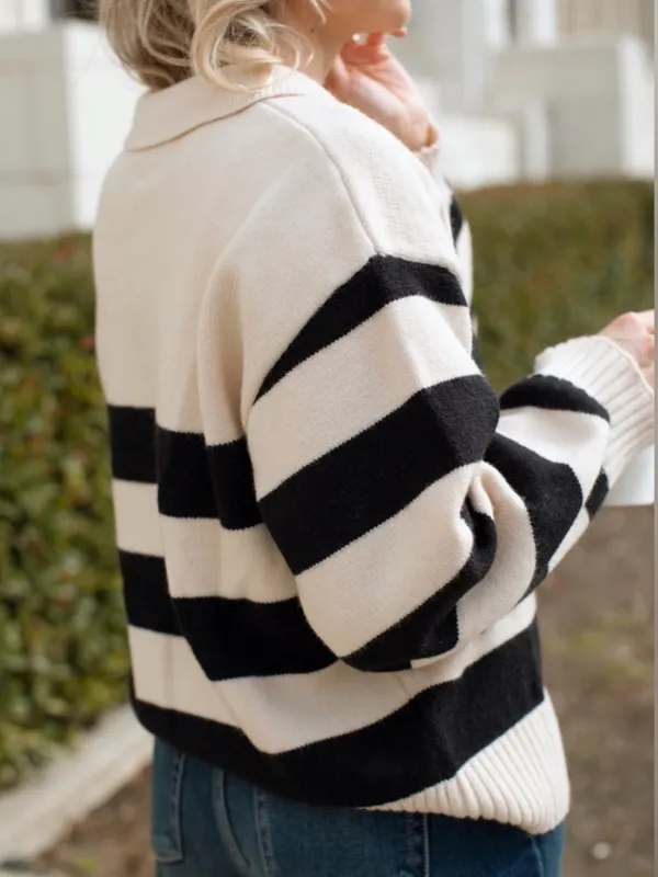 NEW CARLY JEAN LOS ANGELES CJLA Brea Red Stripe Sweater 2X - Image 6