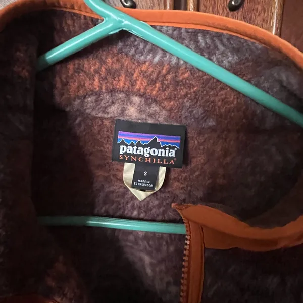 🏔️ Rare Patagonia Synchilla Marsupial Pullover Fleece Earth Tone Print - Image 4