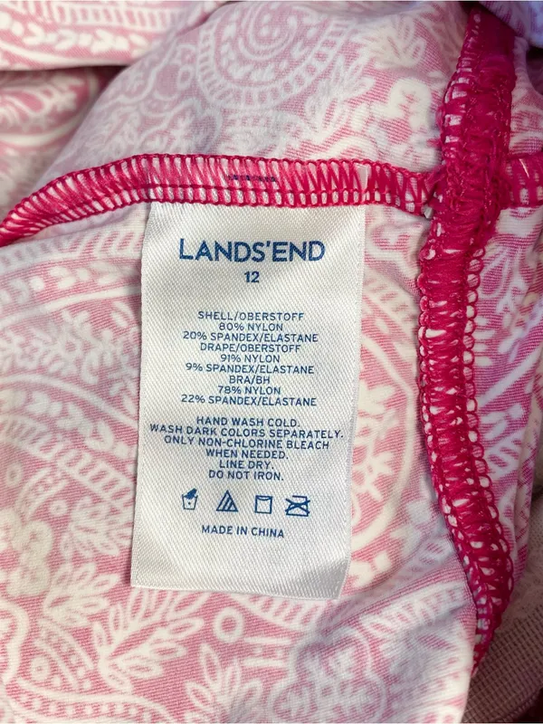 LANDS' END Paisley & Floral Swim Dress - Image 5