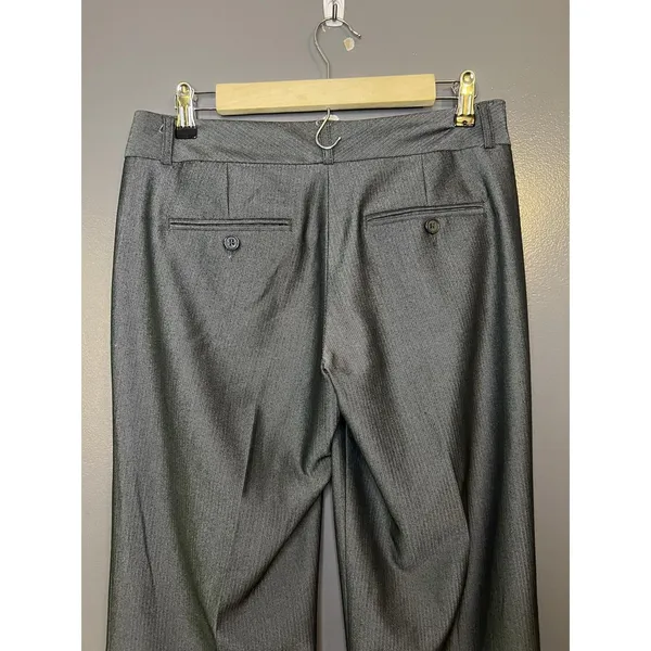 Express Pants Womens 4 Gray Herringbone Bootcut Editor Dress Work Office - Image 5