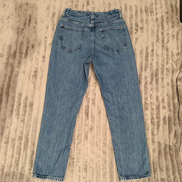 Zara High Rise Straight Leg Jeans Medium Wash Blue Denim Women Size‎ 29 - Image 3