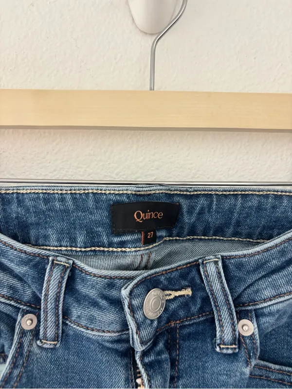 Quince Bella stretch wide leg jeans in twilight fray - Image 2
