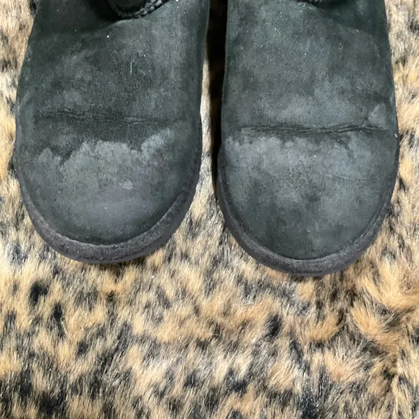 UGG‎ BLACK LEATHER BOOTS - Image 7