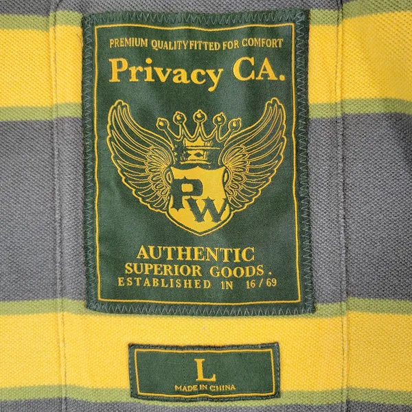 VTG Prvcy CA Full Zip Hoodie Jacket Womens‎ Large Green Yellow Distressed Thick - Image 2