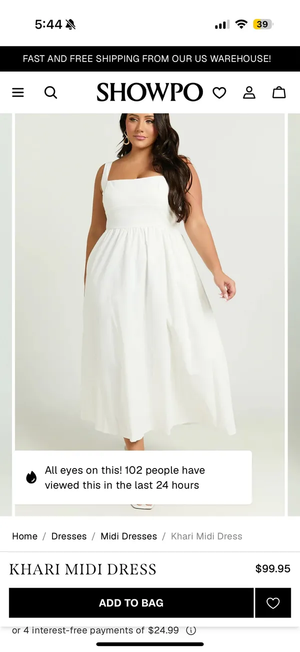Showpo NWT KHARI MIDI DRESS Size 10 - Image 4