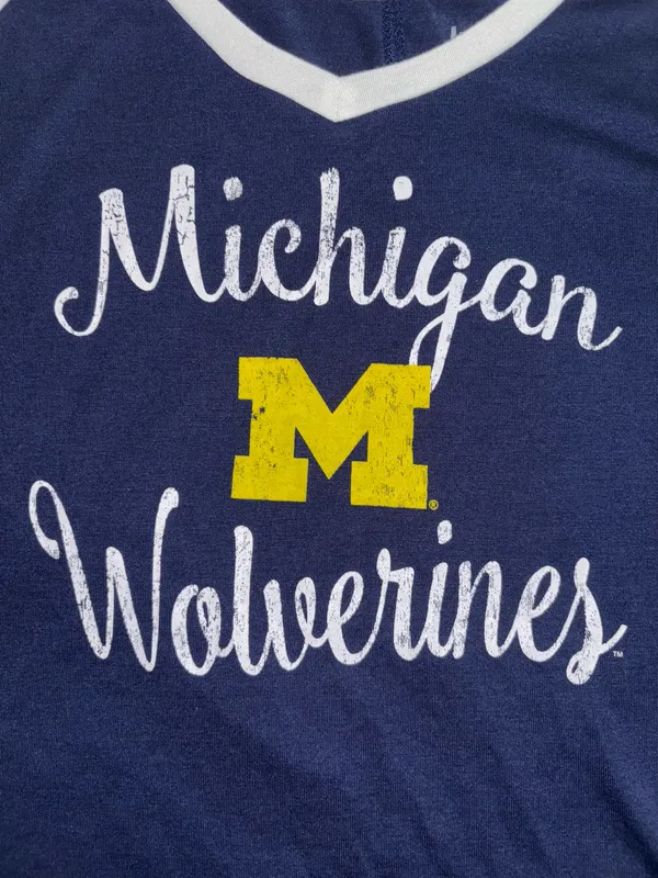 Michigan Wolverines Long Sleeve Lightweight Graphic Shirt Juniors Large 11/13 - Image 4