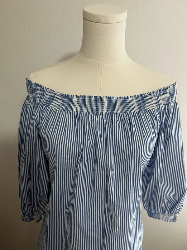 Trina Turk Off Shoulder Striped Dress - Image 2