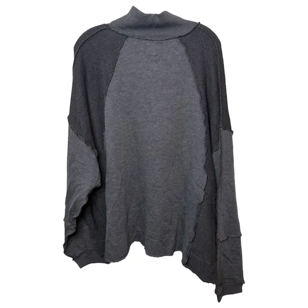 American Eagle Distressed Colorblock Raw Hem Oversized Sweatshirt Grunge Size XL - Image 3