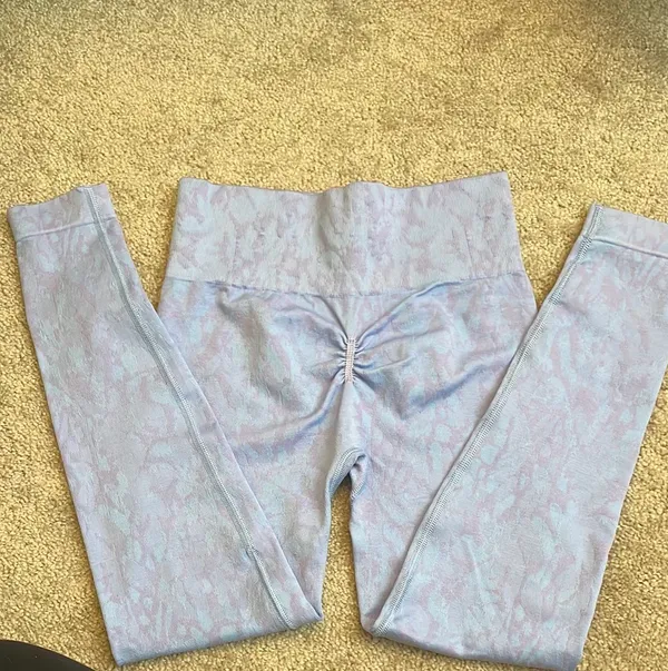 Gymshark Adapt Animal Seamless Leggings- Butterfly Blue - Image 2