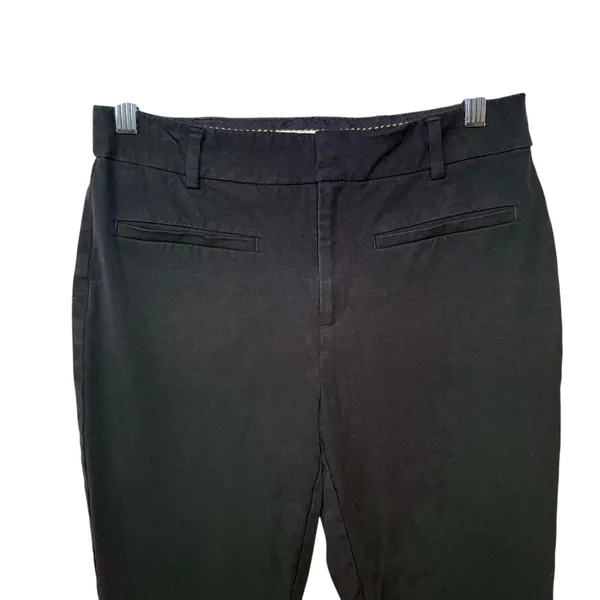 Maeve by Anthropologie Black Cropped Kick Flare Classic‎ Chic Smart Pants Size 4 - Image 4