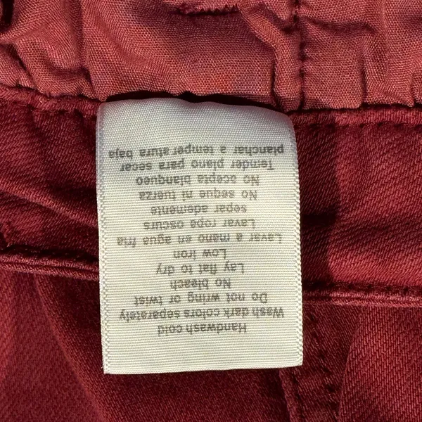 Judy Blue Jeans High Rise Straight Wide Leg Front Seam Minimalist Burgundy 13/31 - Image 5
