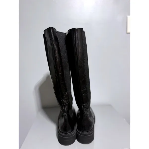 OFFICE London Kody Women's Black Leather Knee High Chelsea Boots EU 40 US 9 - Image 6
