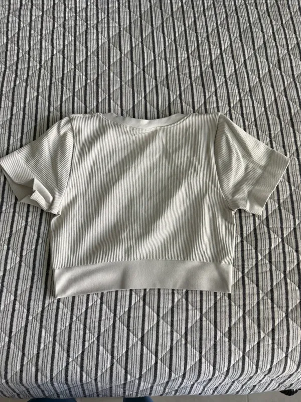 Amazon White ribbed athletic top - Image 2
