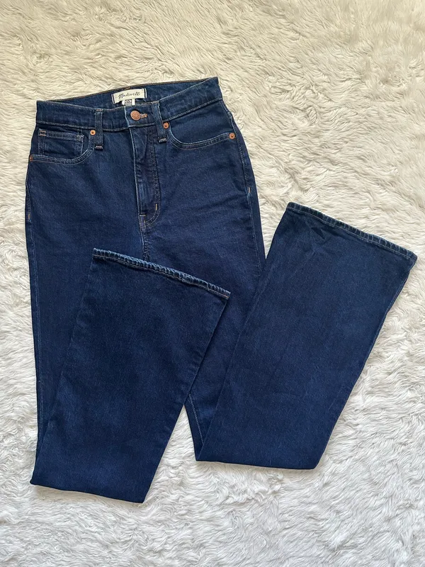 Madewell Jeans Skinny Flare in Rinse Wash High Rise Dark Wash Indigo Sz 24 - Image 2