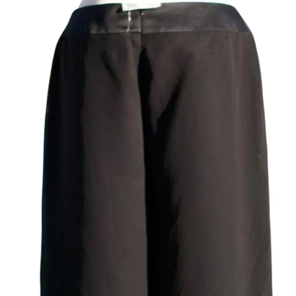 Cache Black Wide Leg Lined Self Belt Crop Pant Gaucho New $128 NWT Flat Front - Image 7