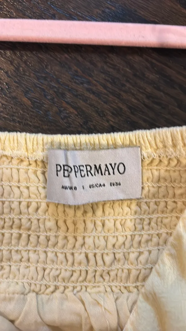 Butter yellow Peppermayo tube top - Image 2