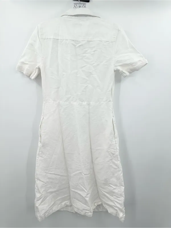 Vineyard Vines Women's‎ White Westerly Tie-Front Linen Shirt Dress Size 2 - Image 3