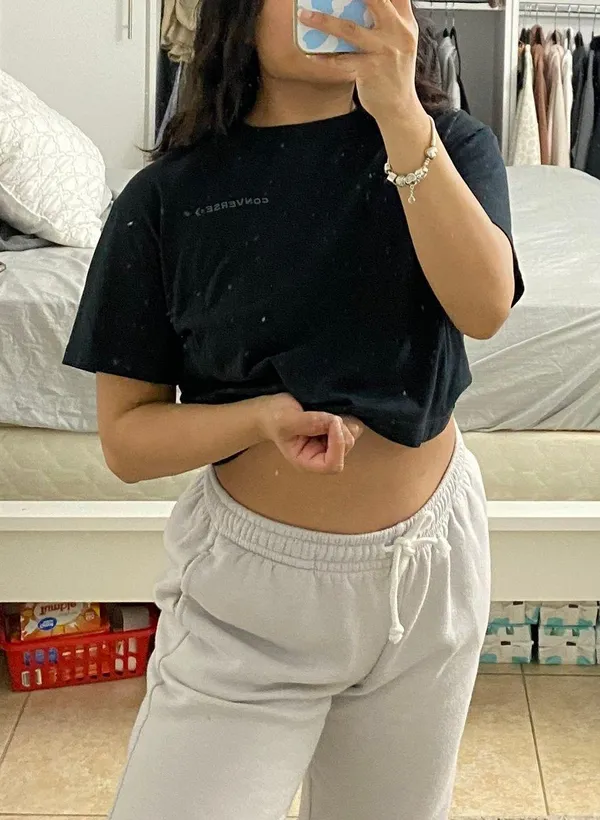Converse Black Cropped Top - Image 2