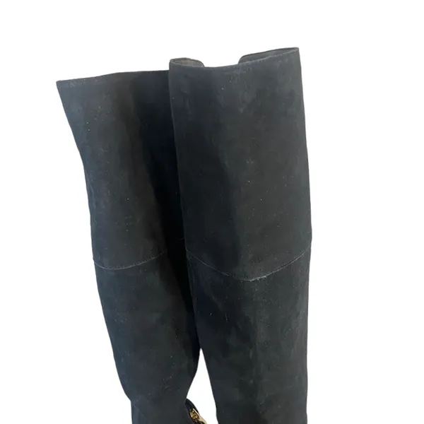 Sam Edelman Black Suede Tall Side Zipper Over The Knee Boots Women Sz 6 - Image 6