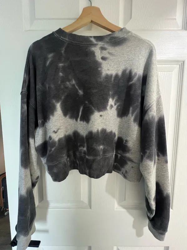 Tie-Dye American Eagle Sweatshirt Cropped - Image 4
