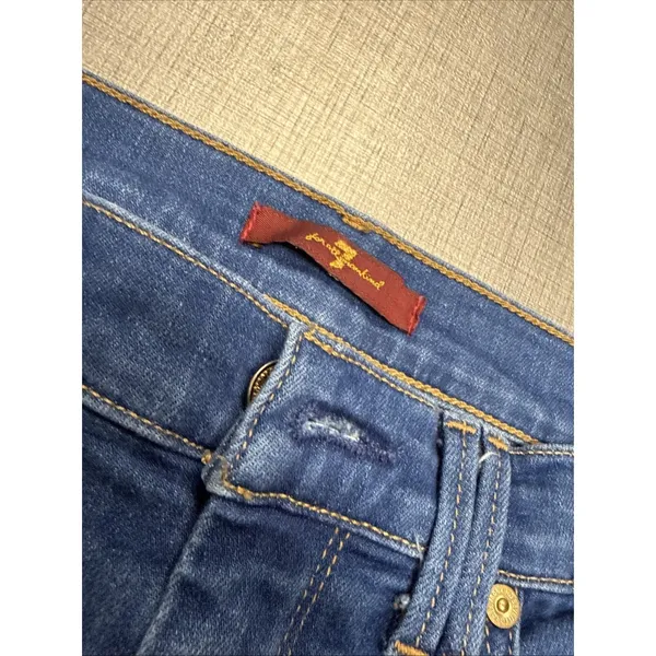 Seven7 Seven For‎ All Women's Blue High Rise Bootcut Flare Denim Jeans Pants Sz 28 - Image 2