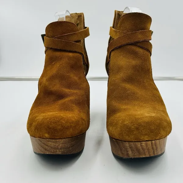 Free People Cedar Clog in Suede Brown Women’s Sz EUR 41 US 10.5-11 Wooden Heel - Image 3