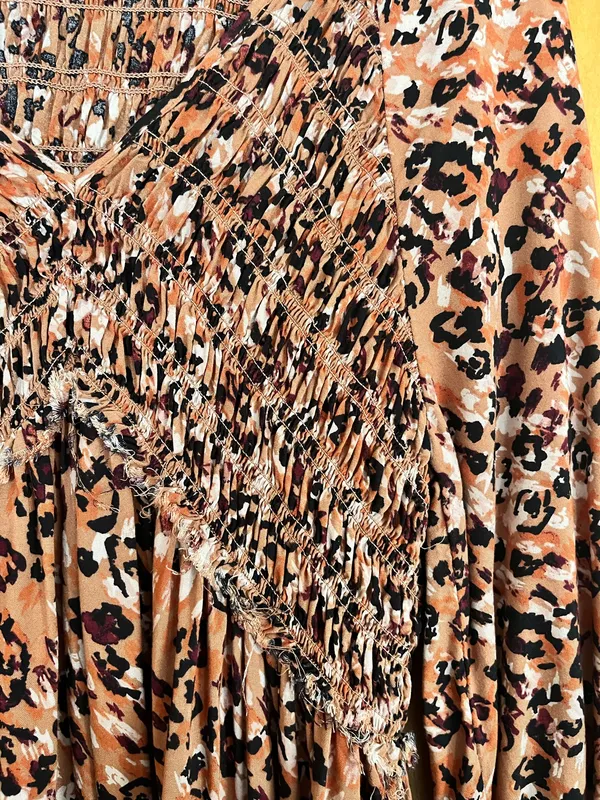 Orange leopard Dress - Image 3