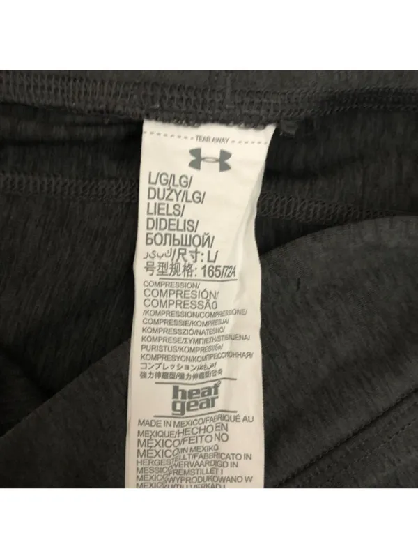 Under Armour Women HeatGear Compression Leggings Cropped Gray L - Image 3