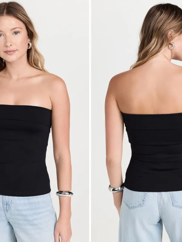 NEW NWT SZ XS white Susana Monaco Fold Over Tube Top Fold Over Tube Top - Image 5