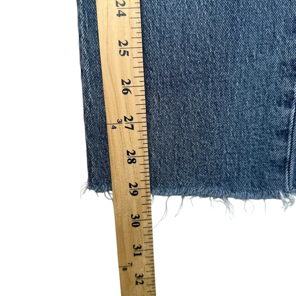 Joes Jeans The Lara Mid Rise Cigarette Ankle‎ Jeans Distressed Raw Hem Blue 28 - Image 11