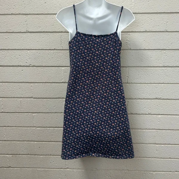 Brandy Melville Blue Floral Mini Dress one size - Image 3