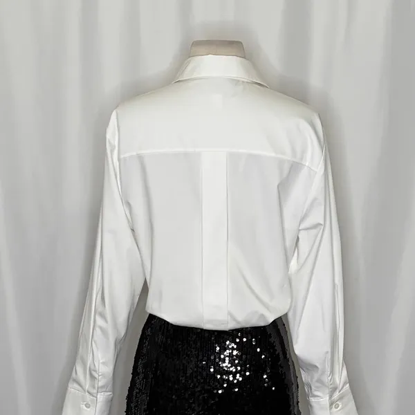 Anthropologie MARE MARE Buttondown Sequin Twofer‎ Dress Black White X-Small - Image 10